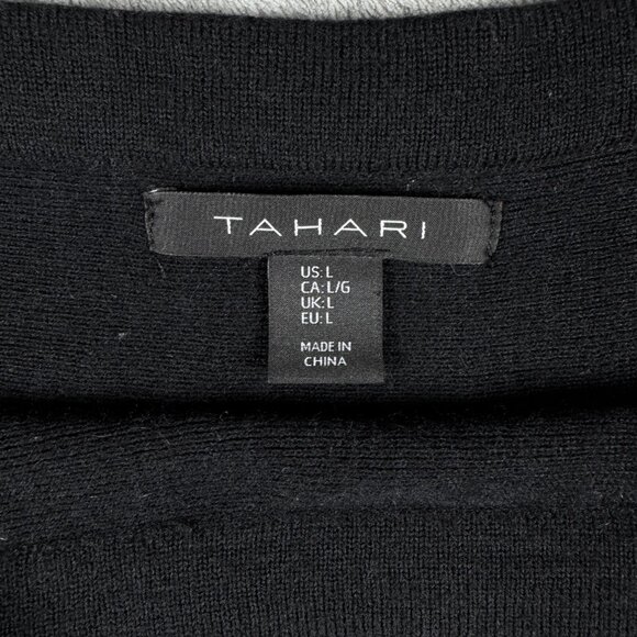 Tahari Women’s Large Black Knit A-Line Skirt Pull On Stretch Workwear - Picture 2 of 5